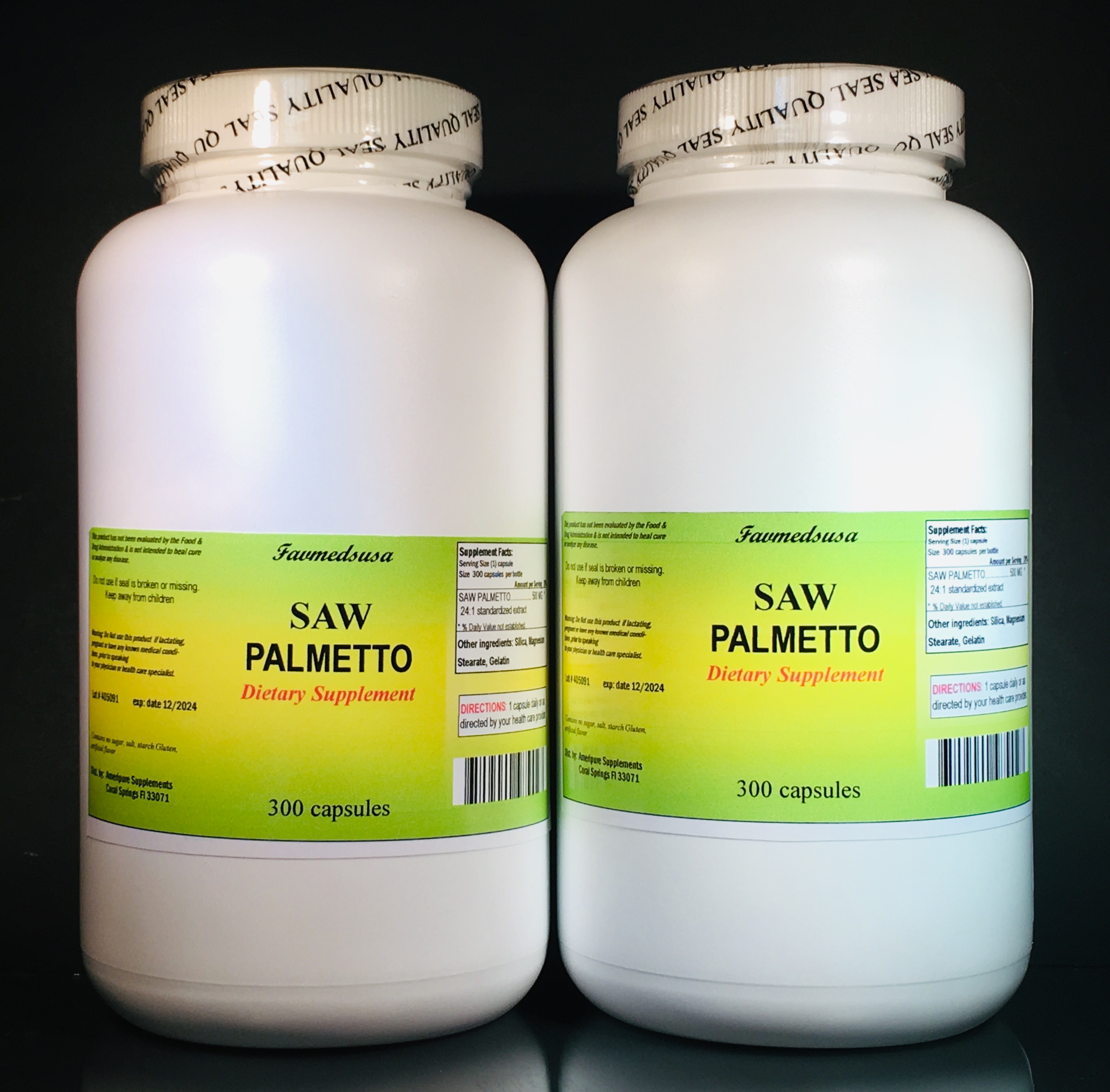 Saw Palmetto 500mg - 600 (2x300) capsules